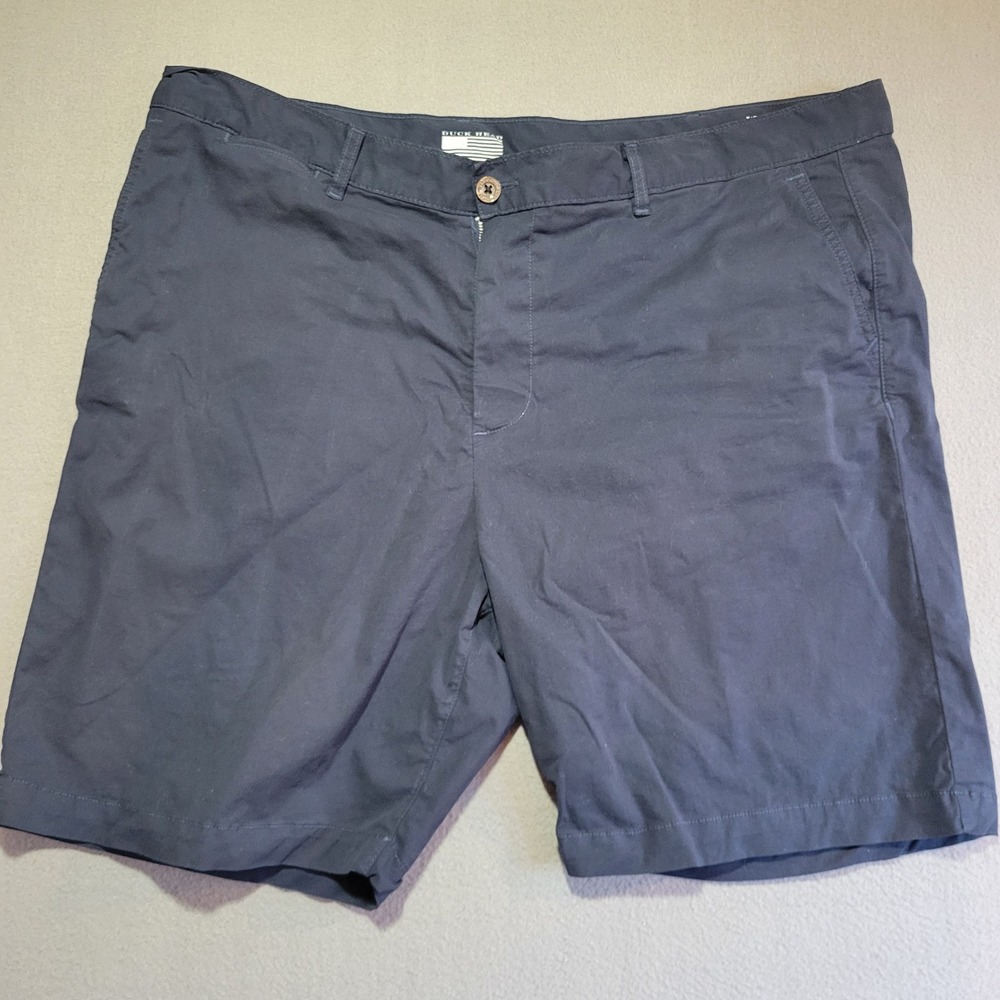 Duck Head Nashville Mens Navy Blue Chino Shorts W44 Made in USA Solid Casual